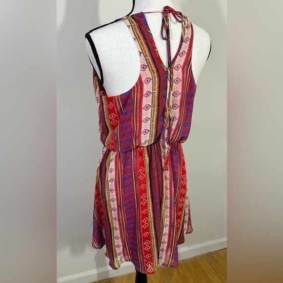 Lush sz lg  sundress in a junior sz  multi colors  spaghetti straps Lined - Picture 8 of 11